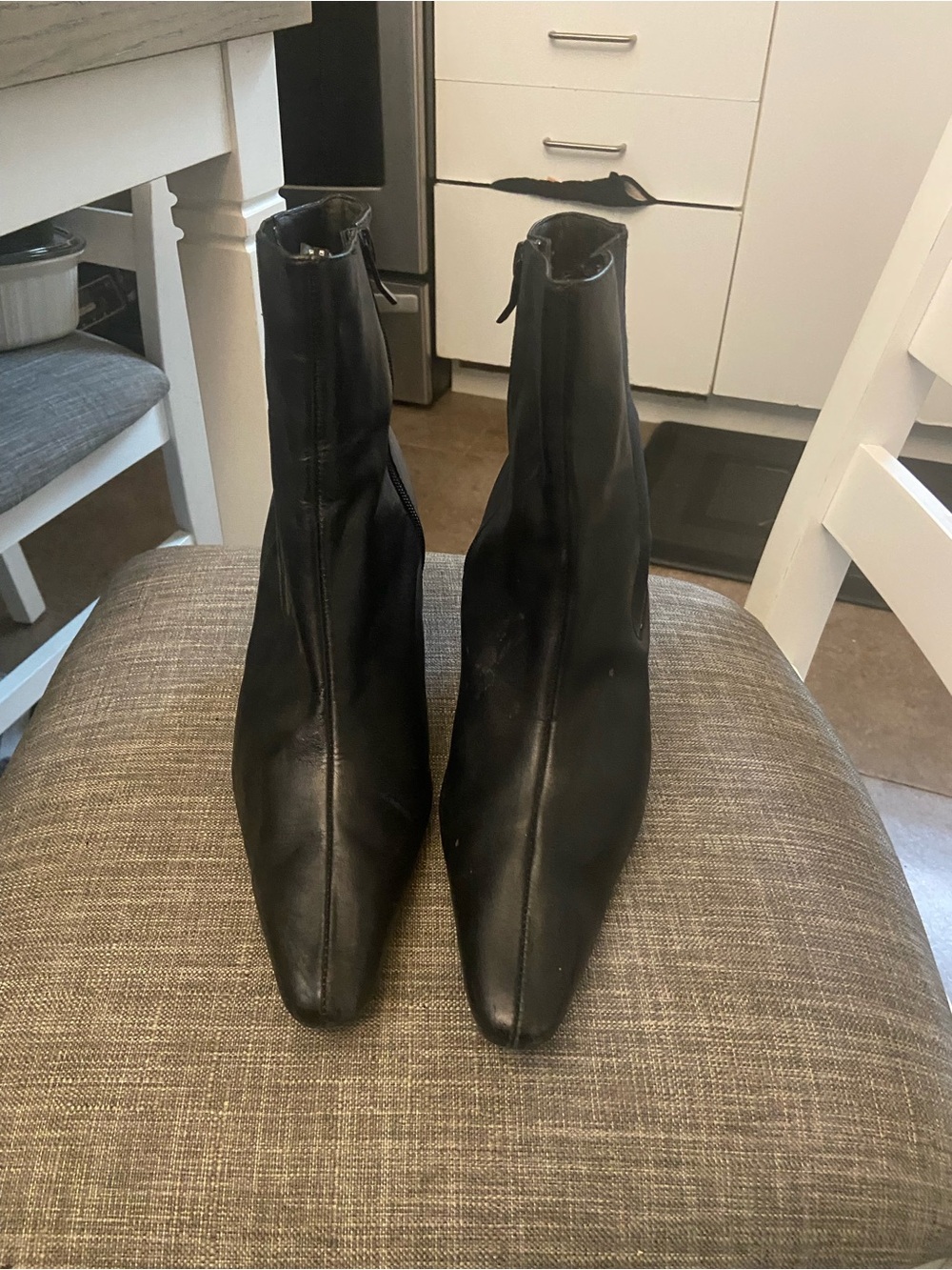 Predictions Black Pointed-Toe Ankle Booties - Picture 2 of 3